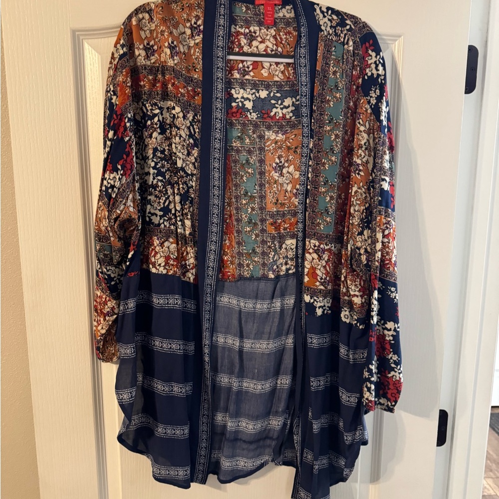 Floral Patchwork Kimono Jacket